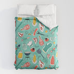 Backyard BBQ Aqua Comforter Gallery Image 6