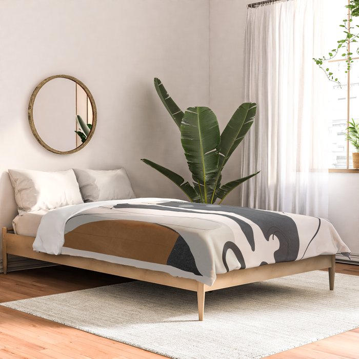 Abstract Minimal Horse 3 Comforter Gallery Image 2