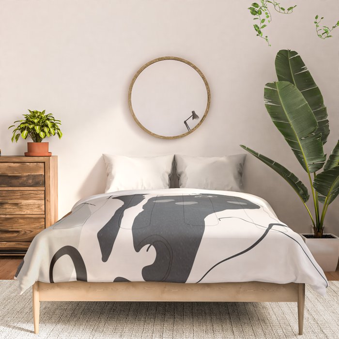Abstract Minimal Horse 3 Comforter Gallery Image 3