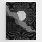 Abstraction_SUNRISE_SUNSET_BLACK_WHITE_MONO_POP_ART_0622A Jigsaw Puzzle Gallery Image 1
