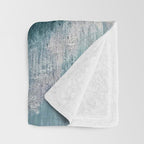 Gemini: a vibrant, colorful abstract piece in gold, purple, blue, black, and white Throw Blanket Gallery Image 3