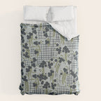 Blue floral with checks Comforter Gallery Image 6