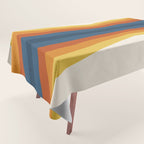 Bright 70's Retro Stripes Reflection Tablecloth Gallery Image 1