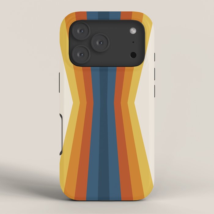 Bright 70's Retro Stripes Reflection iPhone Case Gallery Image 3