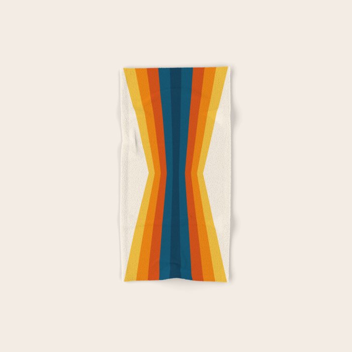 Bright 70's Retro Stripes Reflection Bath Towel Gallery Image 1