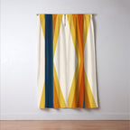 Bright 70's Retro Stripes Reflection Window Curtain Gallery Image 3
