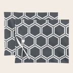 Hexagon Black Placemat Gallery Image 1