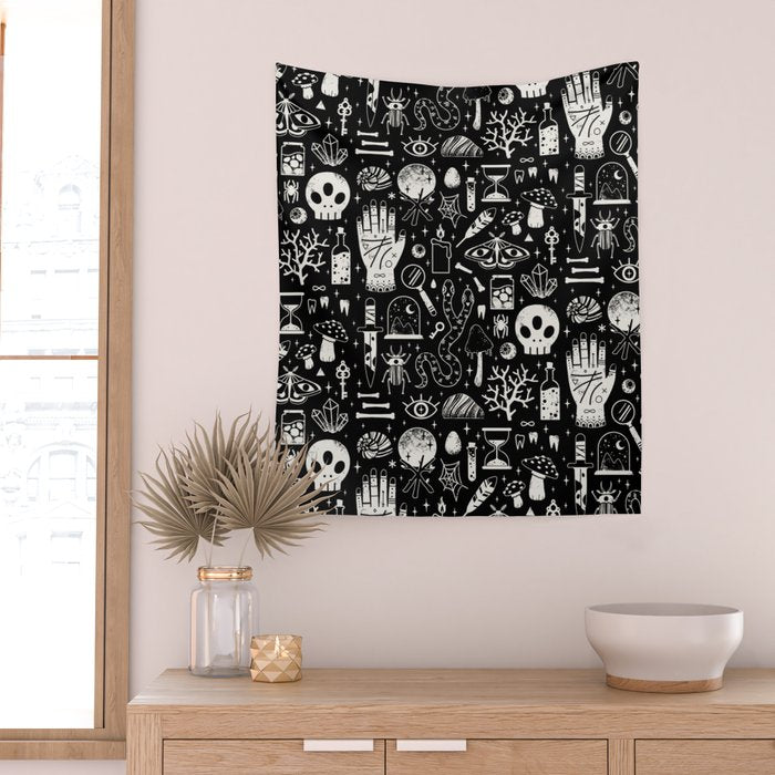 Curiosities: Bone Black Wall Tapestry Gallery Image 2