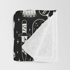 Curiosities: Bone Black Throw Blanket Gallery Image 3