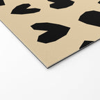 Geometric Hearts pattern black Welcome Mat Gallery Image 2