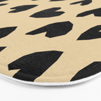 Geometric Hearts pattern black Bath Mat Gallery Image 3