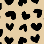 Geometric Hearts pattern black Coffee Mug Gallery Image 2