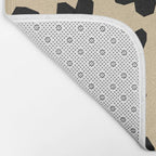 Geometric Hearts pattern black Bath Mat Gallery Image 2