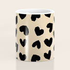 Geometric Hearts pattern black Coffee Mug Gallery Image 4