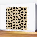 Geometric Hearts pattern black Wall Mural Gallery Image 2