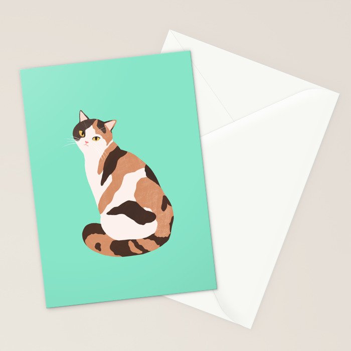 Spotted Cat Stationery Card Gallery Image 2
