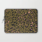 Leopard Spots Olive Laptop Sleeve Gallery Image 1