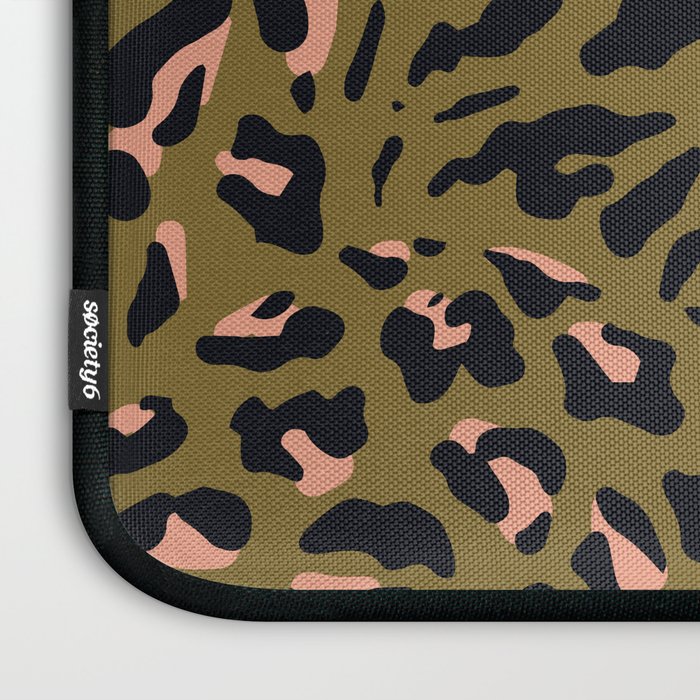 Leopard Spots Olive Laptop Sleeve Gallery Image 3