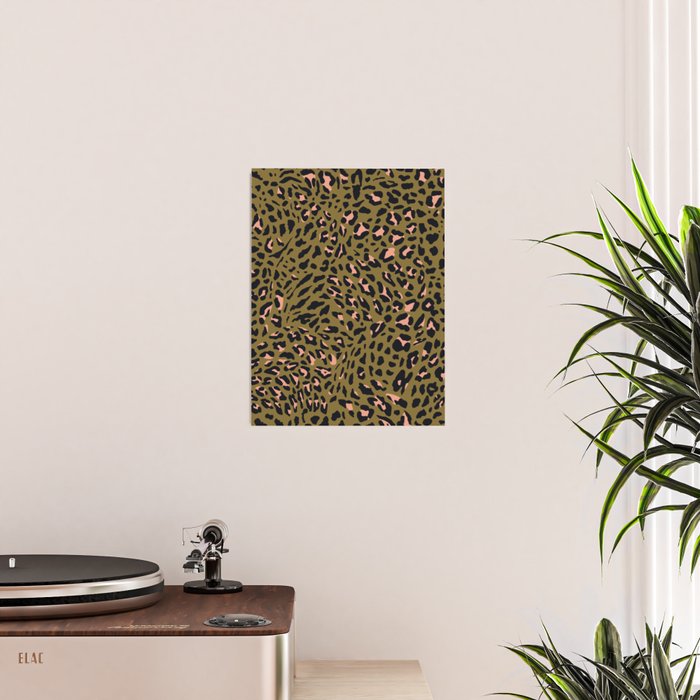 Leopard Spots Olive Poster Gallery Image 2