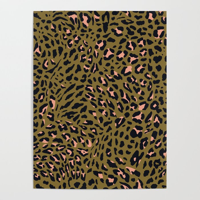 Leopard Spots Olive Poster Gallery Image 4