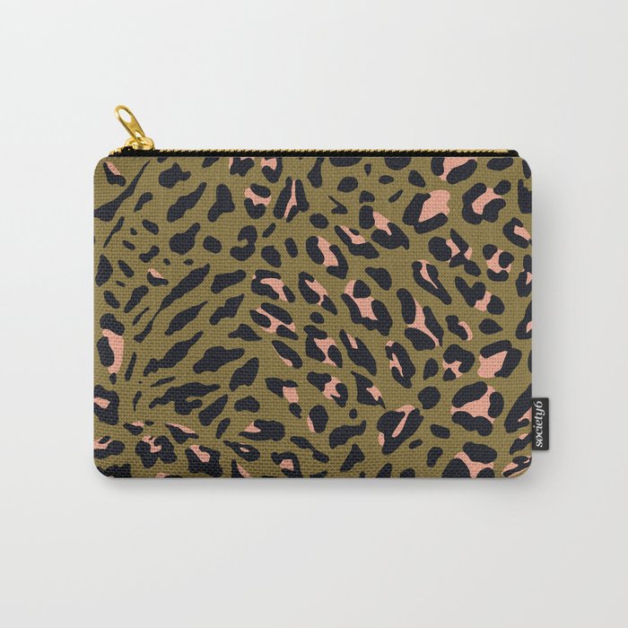 Leopard Spots Olive Carry All Pouch Gallery Image 1