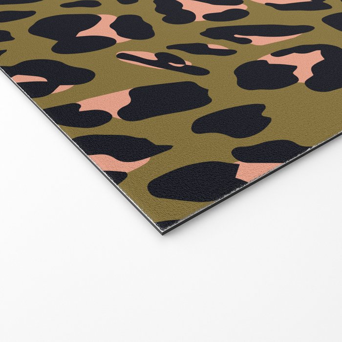 Leopard Spots Olive Welcome Mat Gallery Image 2