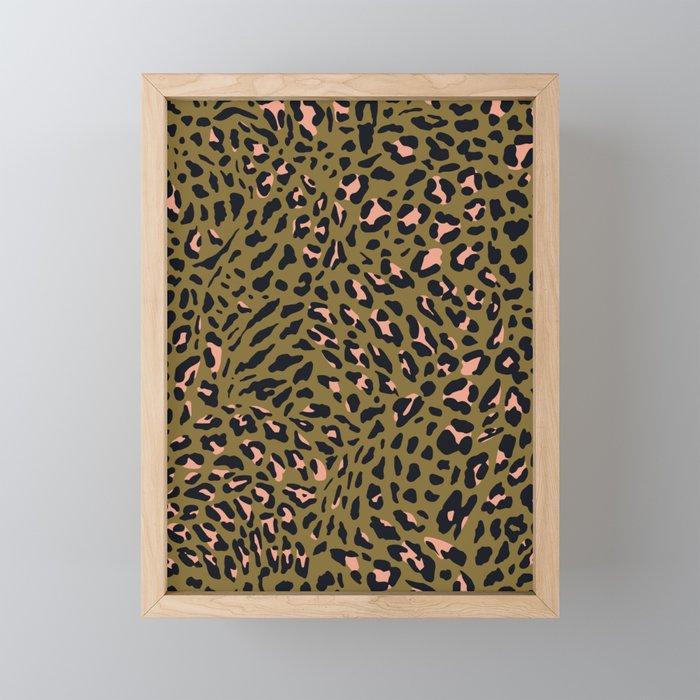 Leopard Spots Olive Mini Art Print Gallery Image 1