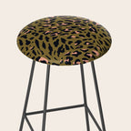 Leopard Spots Olive Stool Gallery Image 2