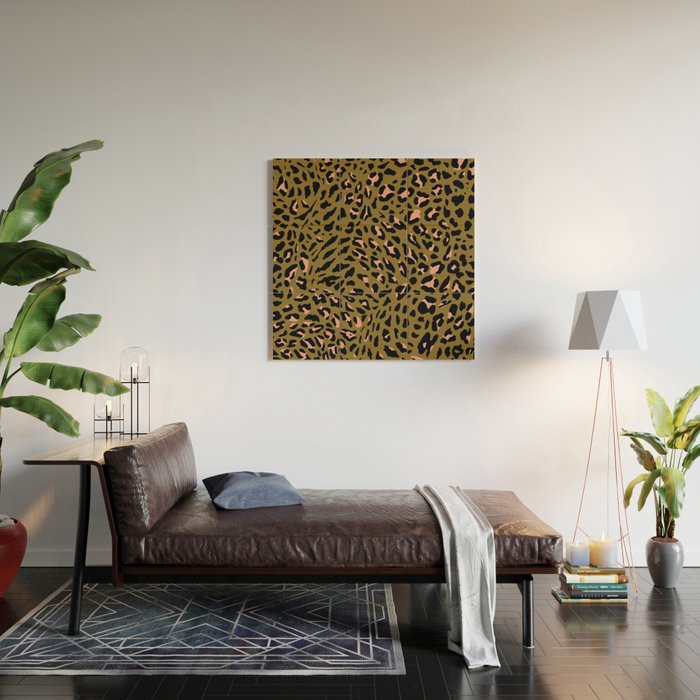 Leopard Spots Olive Wood Wall Art Gallery Image 2