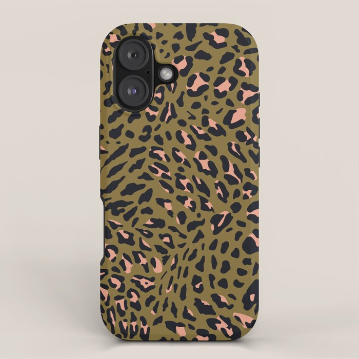 Leopard Spots Olive iPhone Case Gallery Image 1
