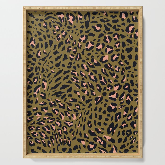 Leopard Spots Olive Serving Tray Gallery Image 1