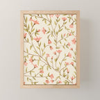 Vintage Floral Pattern Mini Art Print Gallery Image 1