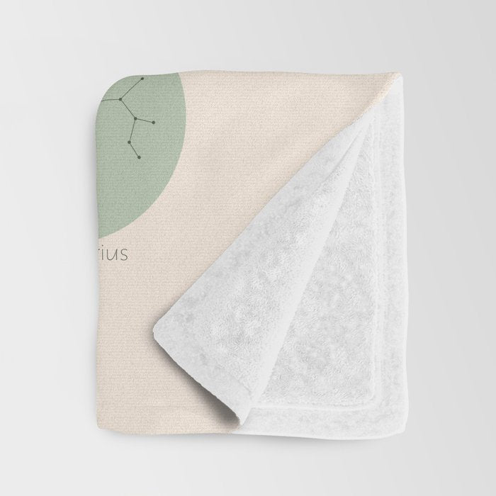 Zodiac Constellations - Sage Green Throw Blanket Gallery Image 3