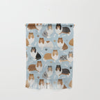Rough Collie Dog Paws and Bones Pattern Wall Hanging Gallery Image 1
