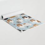 Rough Collie Dog Paws and Bones Pattern Yoga Mat Gallery Image 2