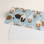 Rough Collie Dog Paws and Bones Pattern Wrapping Paper Gallery Image 2