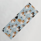 Rough Collie Dog Paws and Bones Pattern Yoga Mat Gallery Image 1