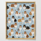 Rough Collie Dog Paws and Bones Pattern Serving Tray Gallery Image 1