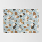 Rough Collie Dog Paws and Bones Pattern Rug Gallery Image 2