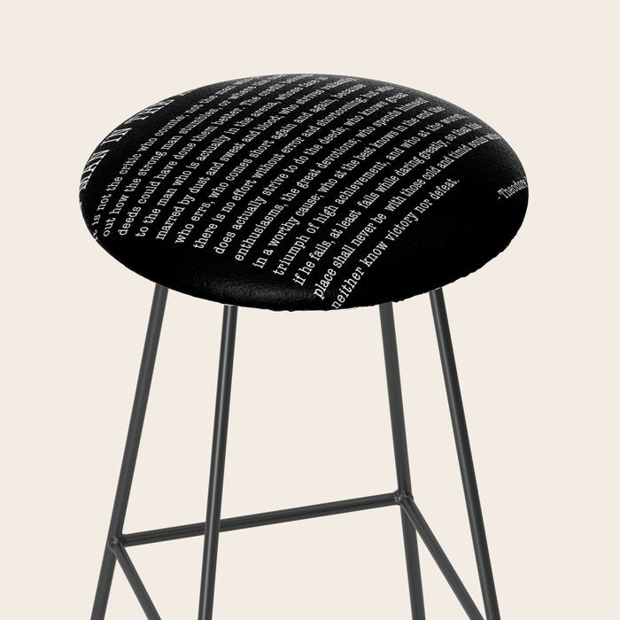 The Man In The Arena, Theodore Roosevelt Quote, Stool Gallery Image 2