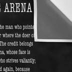 The Man In The Arena, Theodore Roosevelt Quote, Wall Tapestry Gallery Image 3