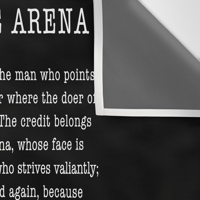 The Man In The Arena, Theodore Roosevelt Quote, Wall Tapestry Gallery Image 3