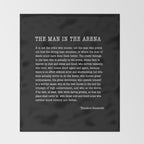 The Man In The Arena, Theodore Roosevelt Quote, Throw Blanket Gallery Image 2