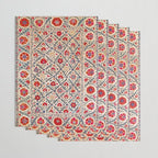 Kermina Suzani Uzbekistan Floral Embroidery Print Wrapping Paper Gallery Image 3