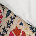 Kermina Suzani Uzbekistan Floral Embroidery Print Comforter Gallery Image 4
