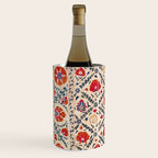 Kermina Suzani Uzbekistan Floral Embroidery Print Wine Chiller Gallery Image 2