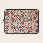 Kermina Suzani Uzbekistan Floral Embroidery Print Laptop Sleeve Gallery Image 1