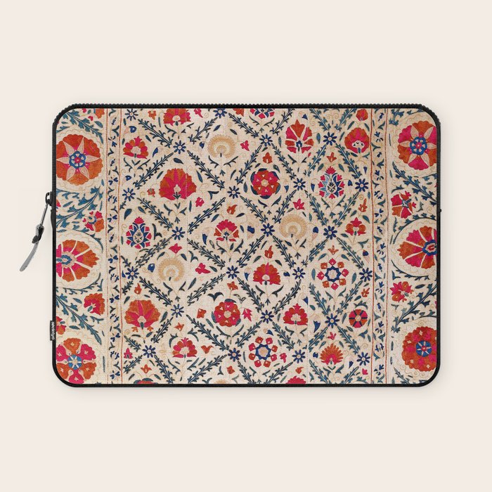 Kermina Suzani Uzbekistan Floral Embroidery Print Laptop Sleeve Gallery Image 1
