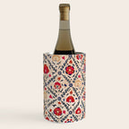 Kermina Suzani Uzbekistan Floral Embroidery Print Wine Chiller Gallery Image 1