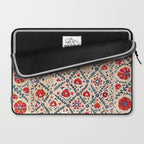 Kermina Suzani Uzbekistan Floral Embroidery Print Laptop Sleeve Gallery Image 2